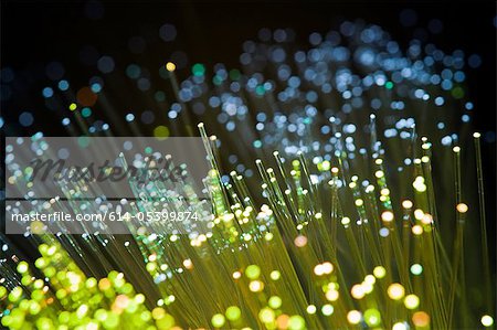 Green fibre optic lights