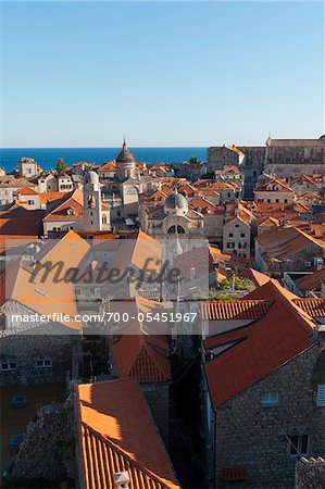 Overview of Old Town, Dubrovnik, Dubrovnik-Neretva County, Croatia