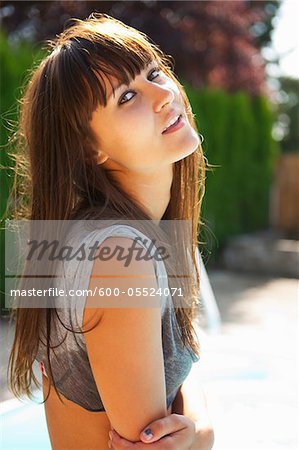 Woman by Pool, Vancouver, Washington, USA