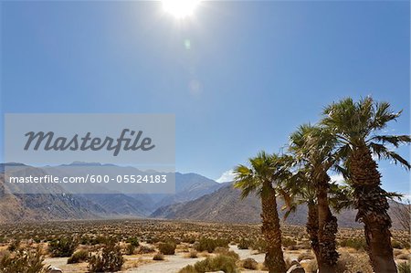 Desert and Mountains outside Palm Springs, California, USA