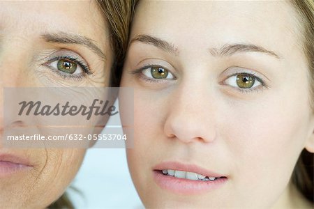 Mère et fille, close-up portrait