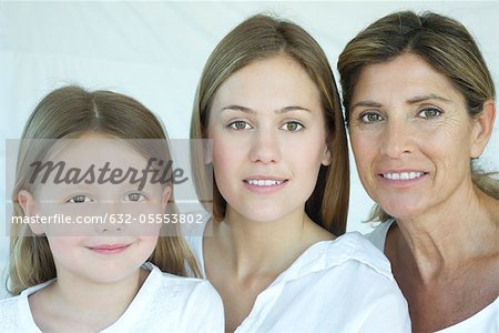 Mother, daughter and grandmother, portrait