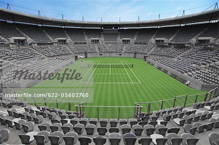 General View of Grass Tennis Court