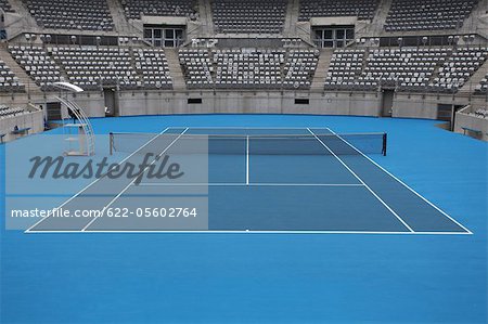 General View of Hard Tennis Court