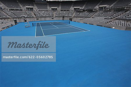 General View of Hard Tennis Court