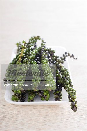 Fresh green peppercorns