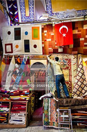 Tapis vendeur, Grand Bazar, Istanbul, Turquie