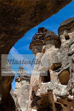 Rock Formation Dwellings, Pasabagi, Cappadocia, Turkey