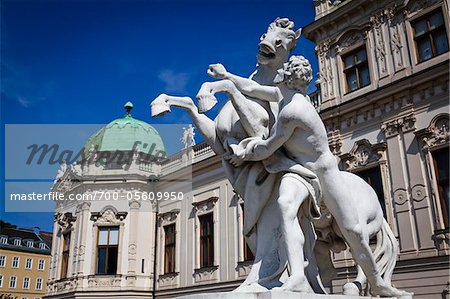 Statue in front of Belvedere Palace, Vienna, Austria