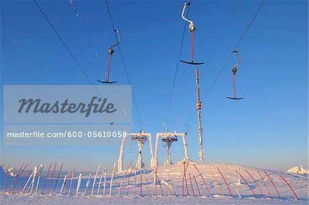 Ski Lift, Rukatunturi, Kuusamo, Northern Ostrobothnia, Finland