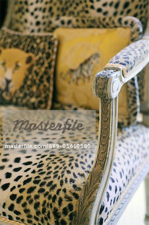 Armchair with leopard print