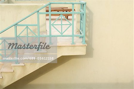 Stairs and terrace of a house