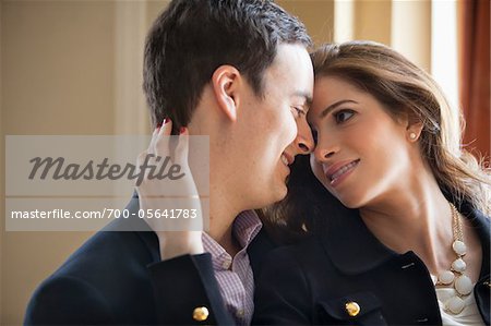 Paar von Nase zu Nase Paar von Nase zu Nase