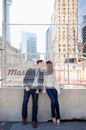 Couple near Construction Site