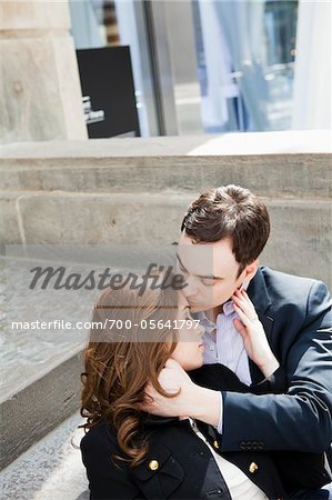 Couple Together on Stairs