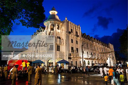 Queen's Hotel during Perehera Festival, Kandy, Sri Lanka