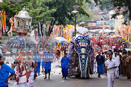 Procession de la journée, Esala Perahera Festival, Kandy, Sri Lanka