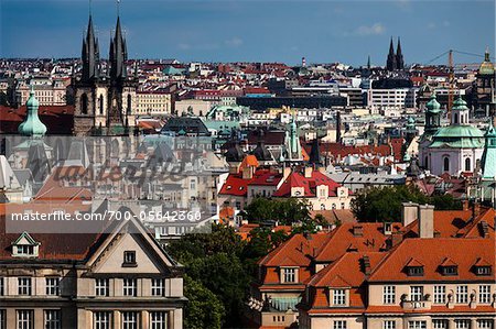 Vue d'ensemble de la ville, Prague, République tchèque