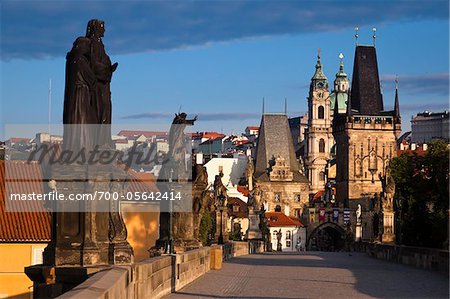 Karlsbrücke sucht in Richtung Mala Strana, Prag, Tschechische Republik