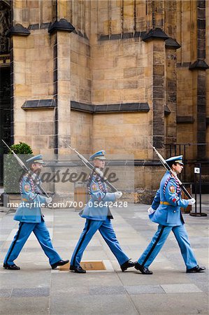 Königlichen Wachen auf der Prager Burg, Prag, Tschechische Republik