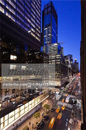 Overview of Madison Avenue, New York, New York, USA