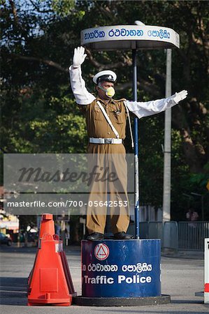 Traffic Policeman, Fort, Pettah, Colombo, Sri Lanka