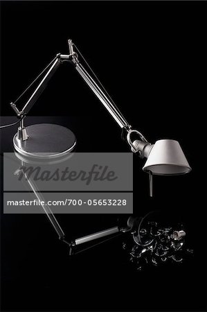 Desk Lamp with Broken Lightbulb