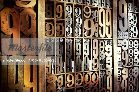 Numéros de typographie Numéros de typographie