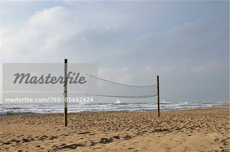 Volleyball Net on Beach