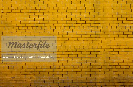 The Background with old yellow painted brick wall