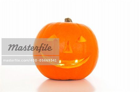 Halloween lantern on a white background