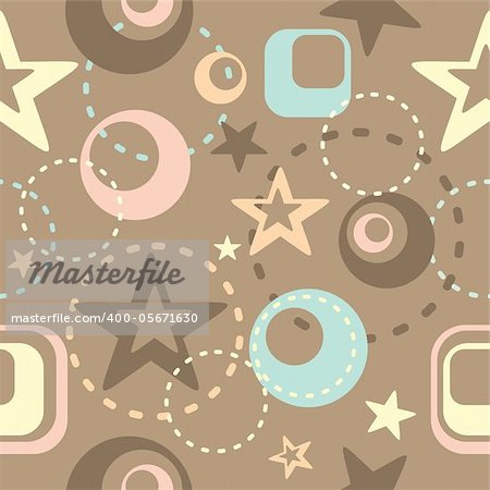 vector abstract background with circles and stars