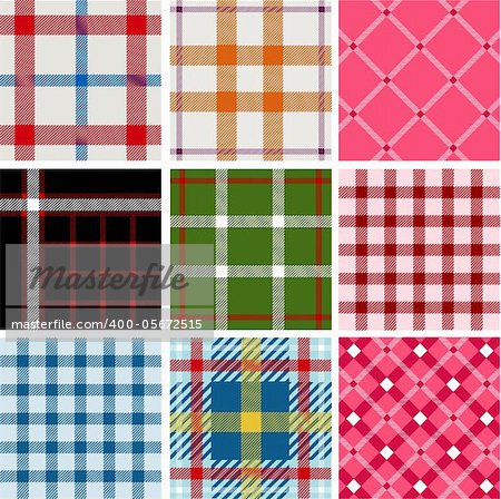 Set of plaid patterns