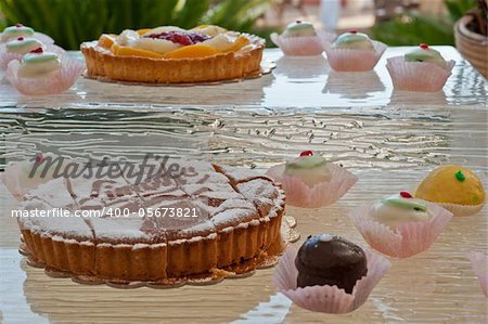 some cake and dessert during a wedding banquet