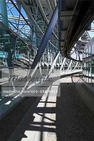 Elevated mono rail for skytrain at airport