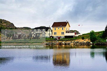 Quaint seaside fishing village in Newfoundland Canada