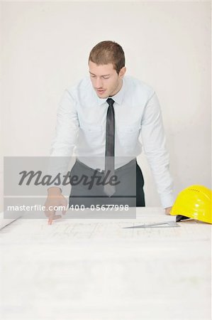 Construction Project business man Architect engineer manager at construction site