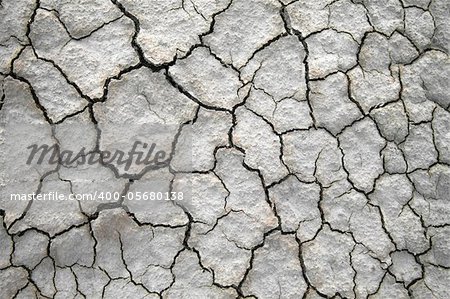 Dry cracked ground