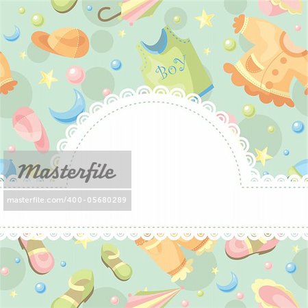 baby background illustration with free space for photo