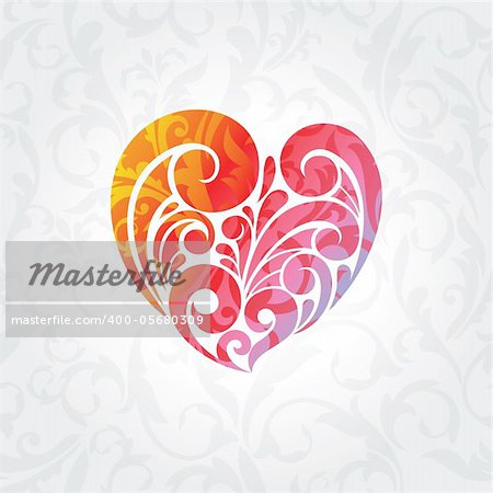 abstract cute Valentines day card vector illustration