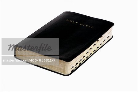 Black Holy Bible on white background