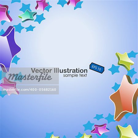 Colorful stars vector background. EPS include