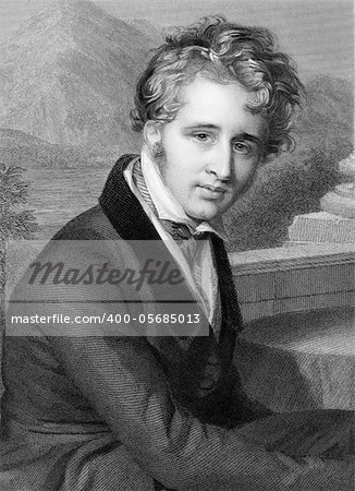 Dudley Ryder, 3rd Earl of Harrowby (1831-1900) on engraving from 1800s. British peer and politician. Engraved by H.Robinson and published by G.Virtue.