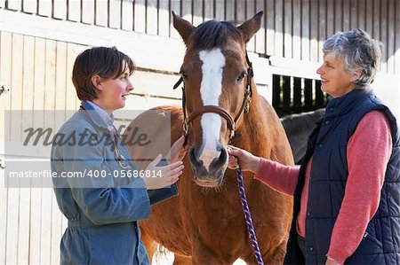 Vet In Discussion With Horse Owner