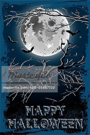 Illustration vector background Happy Halloween