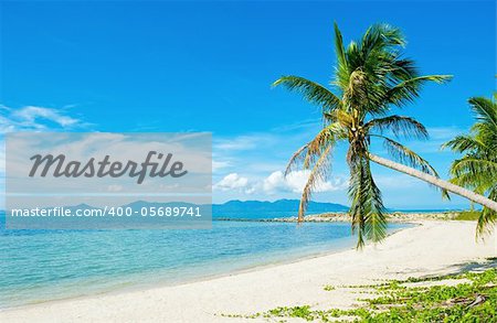 Beautiful Tropical beach vacation background