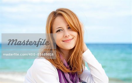 Young beautiful girl at the beach.