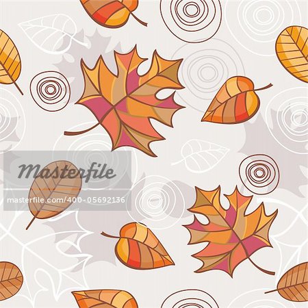 abstract autumn seamless floral background vector illustration