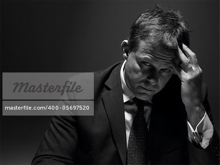 Portrait Of Stressed Businessman