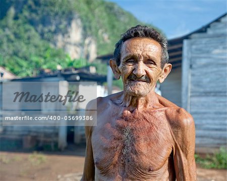 Old sympathetic cuban farmer , valley of Vinales, Cuba